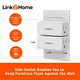 thumbnail image 4 of Link2Home Wireless Remote Control Outlet Light Switch – 3 Grounded Outlets with 1 Remote, Plug and Play, No Wi-Fi Required, RF Signal Up to 100 ft, Indoor Use, FCC/CSA Certified, 4 of 10