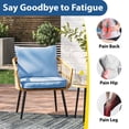 thumbnail image 4 of Blue Premium Outdoor Cushions 24×24 Inch - Water-Resistant, Fade-Resistant, Removable Cover, Perfect for Standard Outdoor Dining Chairs, 4 of 6