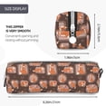 thumbnail image 3 of Naloa Beautiful Fox Leather Pencil Case, Makeup Pouch, Zipper Pouch for Daily Essentials, Storage Organizer, Cosmetics and Stationary Bag, 3 of 7