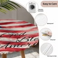 thumbnail image 3 of American Flag Round Tablecloth for 55-60 Inch Tables, Fitted Table Cover with Elastic Edge, Rustic Watercolor USA Flag Waterproof Outdoor Table Cloth Protector for Patio Garden Dinner Picnic, 3 of 9