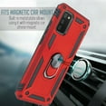 thumbnail image 4 of for Samsung Galaxy A02S A02s with Tempered Glass Ring Metal Finger Loop Phone Case Magnet Mount Ready Slip Guard Grids Pattern Kickstand Hybrid Slim Shock Bumper Cover, 4 of 4