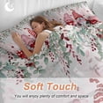 thumbnail image 6 of Valentine's Day Duvet Cover Set Twin Size, Gnome Couple Red Pink Love Heart Floral Leaf Gradient Pink 4 Piece Bedding Set with Zipper Closure & Corner Ties Soft Breathable Comforter Cover for Bedroom, 6 of 9
