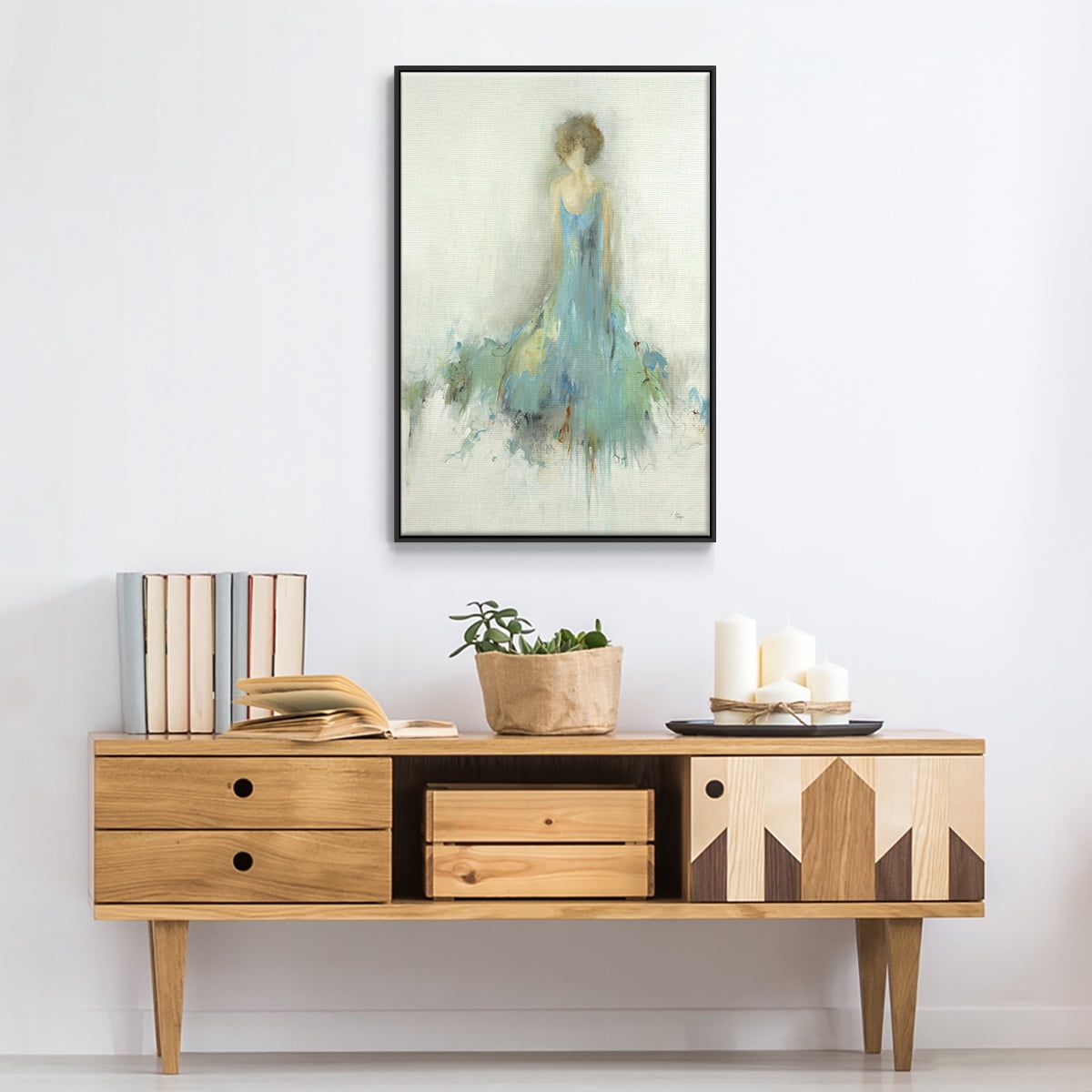 Reflection on You Framed Premium Gallery Wrapped Canvas - Ready to Hang - 25 x 37 - Black Floating Frame