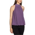 thumbnail image 2 of 1.STATE Womens Chiffon Halter Blouse Top, Purple, Small, 2 of 2