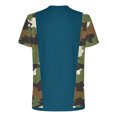 thumbnail image 4 of Dovford Mens Casual Short Sleeve Tops Summer Crew Neck Loose T-Shirt Camouflage Colorblock Shirts Cute Tee Clothes Plus Size, 4 of 5