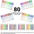 thumbnail image 5 of 160 Pack Glitter Gel Pens Set, Shuttle Art 220% Ink Glitter Gel Pen 80 Colored Gel Pens Plus 80 Refills for Adult Coloring Books Craft Doodling, 5 of 8