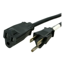 StarTech 10' Power Cord Extension with NEMA 5-15 Power Receptacle and Plug, 14 AWG