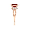 thumbnail image 3 of ANGARA Lab Grown 2 Ct Oval Ruby Butterfly Engagement Ring for Women in 14K Rose Gold (Size-9x7mm) | July Birthstone, Birthday, Anniversary, Jewelry Gift for Women | Lab-Grown Ruby Ring, 3 of 8