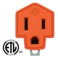 thumbnail image 2 of ETL Listed 3 Prong to 2 Prong Outlet Adapter, Polarized Ground Plug Adapter Two to Three Pin Converter, 2 of 7