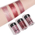 thumbnail image 4 of FOCALLURE 3 Pcs Glitter Eyeshadow Pigment, Long Lasting Eye Shadow with High-pigment Formula,Flamingo Beach, 4 of 7