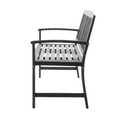 thumbnail image 6 of Tcbosik Outdoor Garden Bench, 2-Person Wooden Loveseat with Armrest and Backrest for Backyard, Porch, Balcony, Deck, Easy Assembly, Dark Grey, 6 of 10