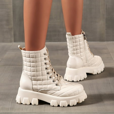 

AXXD Mid-Calf Boots Work Womens Fall Shoes Daily Winter Logger Boots Wide Mid-Calf Boots For Women Mom Ankle-High Women Shoes For Clearence