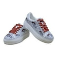 thumbnail image 2 of Women's Cuce White Denver Broncos Crystal Team Logo Sneakers, 2 of 3