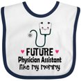thumbnail image 3 of Inktastic Future Physician Assistant Like Mommy Girls Baby Bib, 3 of 4