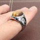 thumbnail image 3 of Mens Yin Ying Yang Tiger Eye Stone Stainless Steel Rings Size 7-13 Accessories Jewelry-Silver-9-Product code 4767 Silver 9, 3 of 4