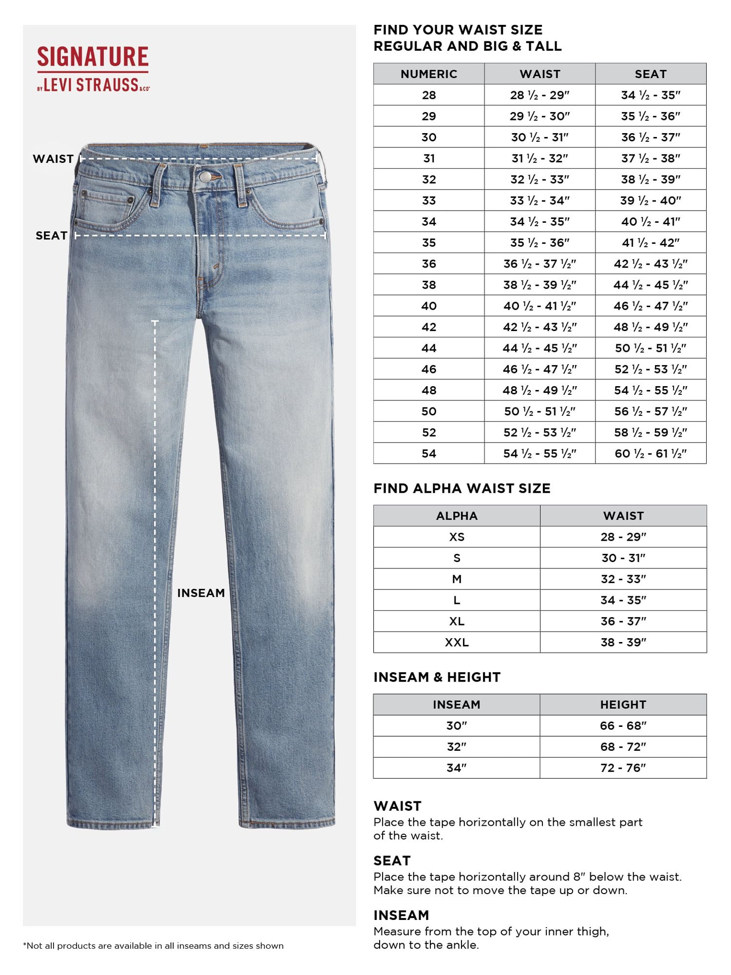 Signature by Levi Strauss & Co. Men’s and Big and Tall Slim Fit Jeans - image 5 of 6