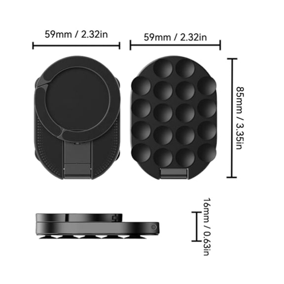 New 360° Rotatable Phone Tripod Mount Magnetic Gym Phone Holder,3-in-1 Magnetic Phone Holder with Suction Cup,360°Rotatable Phone Holder Stand, for Dashboard Desk and Travel Use