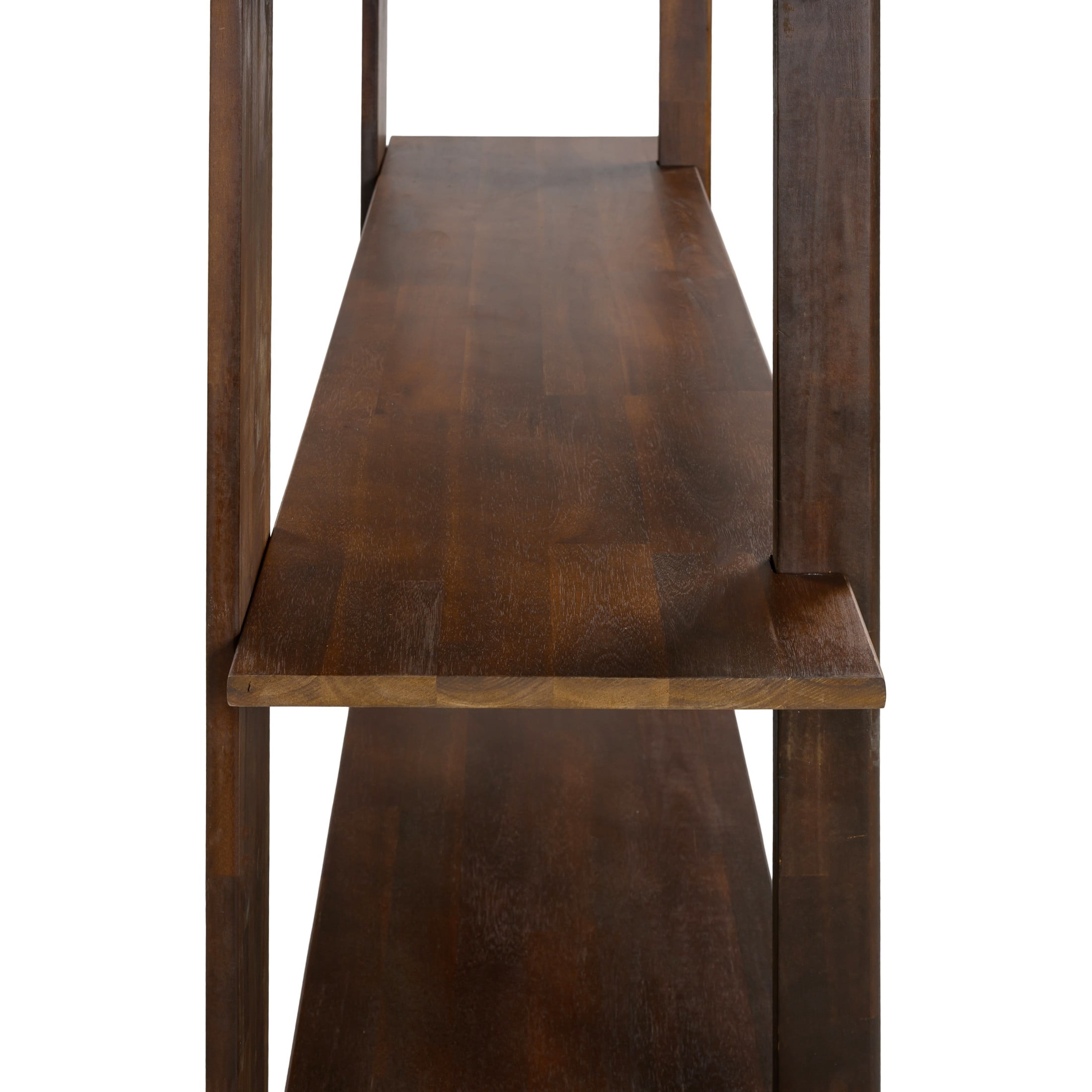 Christopher Knight Home Big 4-Tier Open Bookcase, 70.2" Solid Acacia Wood Large Display Bookshelf, Walnut Finish