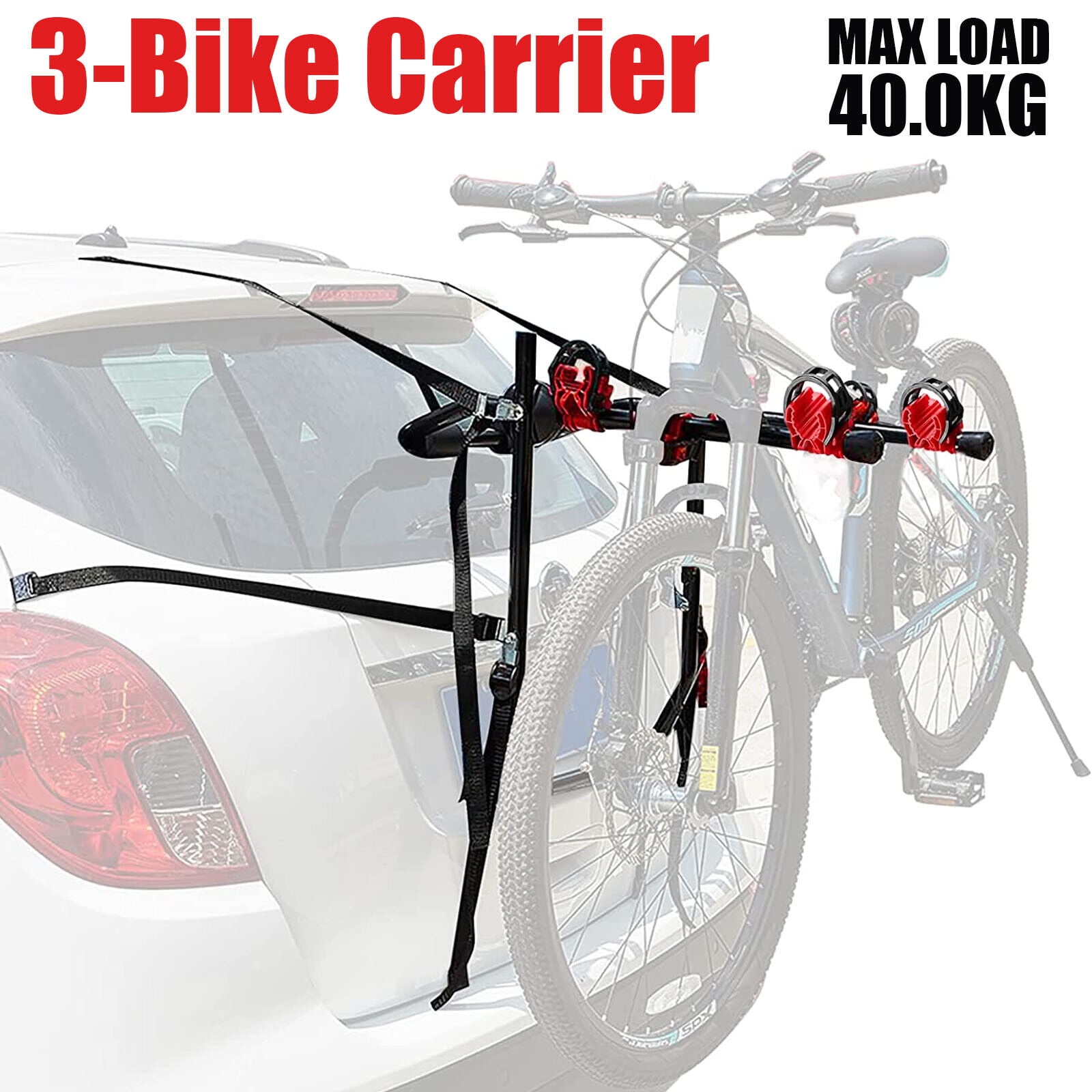 Miumaeov Trunk Mounted Bike Rack Bike Racks for Most Car SUV 3Bike