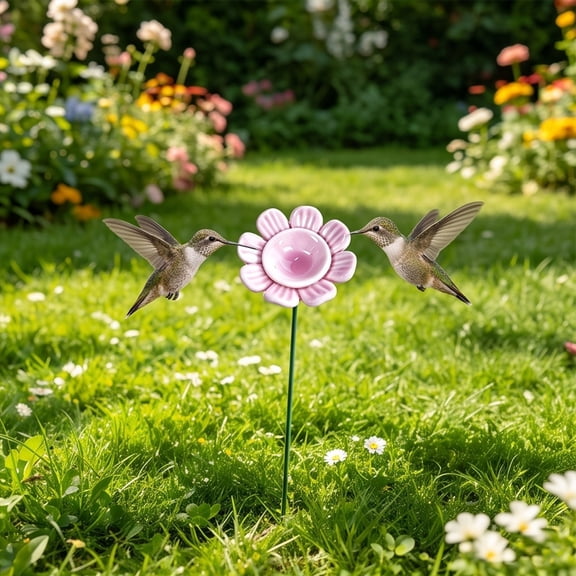 Ceramic Flower Pollinator Waterer Butterfly Feeder Garden Yard Decor Outdoor Watering Station for Bees Butterflies Hummingbirds