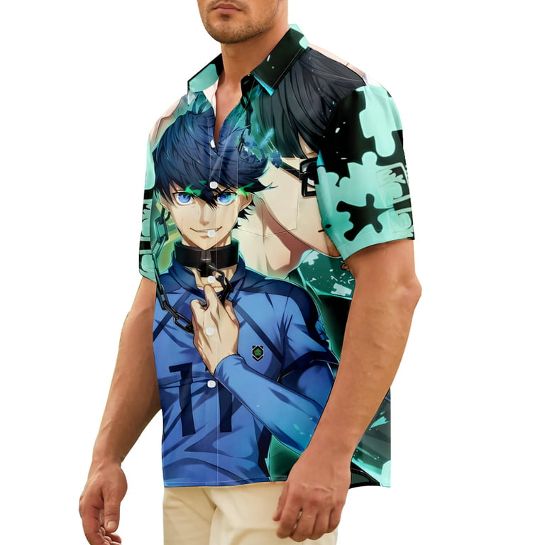 XP Anime Tshirt Blue Lock Cosplay Jersey Short Sleeve Unisex Tops Casual  Loose Tee Yoichi Shirt Plus Size PX