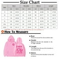 thumbnail image 2 of Tenues d'Automne pour Femmes 2024, Chandail à Capuchon pour Femmes Quotidien Polyvalents Décontractés Col Rond Chandails en Molleton Manches Longues Imprimé Haut Chandails en Molleton (Rose, TG), 2 of 4