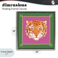 thumbnail image 4 of Stupell Industries Eclectic Bordered Exotic Tiger Portrait Gray Floating Frame Canvas Art, 18 x 18, by Karolina Sato, 4 of 8