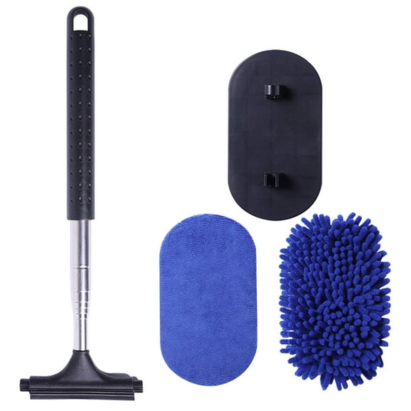 1 Set Windshield Cleaning Tool Car Cleaning Brush Handheld Windshield Cleaner 3 In 1 Car Rearview Mirror Wiper