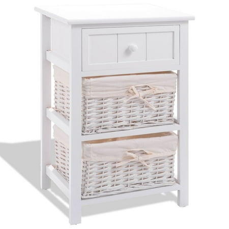 Nightstand With Baskets white nightstand end table with 2 baskets walmart Nightstand With Baskets white nightstand end table with 2 baskets walmart