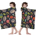 thumbnail image 4 of Cute Hedgehog Pattern with Pioneer Flower Hooded Bath Towel，50"x30" for Ages 3 To 12 Kids, Quick Dry Lightweight Soft Microfiber Hood Beach Towel Cover Up for Kids, 4 of 7