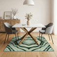 thumbnail image 3 of ODIKA 5'x7' Washable Area Rug Over Abstract Geode Layered Contemporary Bands Carpeta Para That Flowing Dynamic for Small Living Room, Bedroom, Easy Care, Non-Shedding, Pet Friendly, 3 of 7