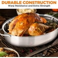 thumbnail image 5 of Nutrichef Oval Roasting Pan, Roaster with Polished Rack, Wide Handle and Stainless Steel Lid, 5 of 7