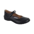 thumbnail image 1 of Zapato Coqueta para niña de piel negro Danna con costuras decorativas, 1 of 5