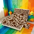 thumbnail image 2 of meiyoeat Brown Cow Print Bed Sheets For Boys,Rustic Farmhouse Full Size Sheets,4-Piece,1 Flat Sheet,1 Fitted Sheet and 2 Pillowcases, 2 of 6