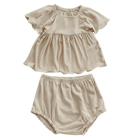 

Fsqjgq Baby Boy Clothes Summer Baby Girls Boys Summer Solid Cotton Short Sleeve Short Pants Sleepwear Set Outfits Clothes Boy Clothes 4T Cotton Beige 73