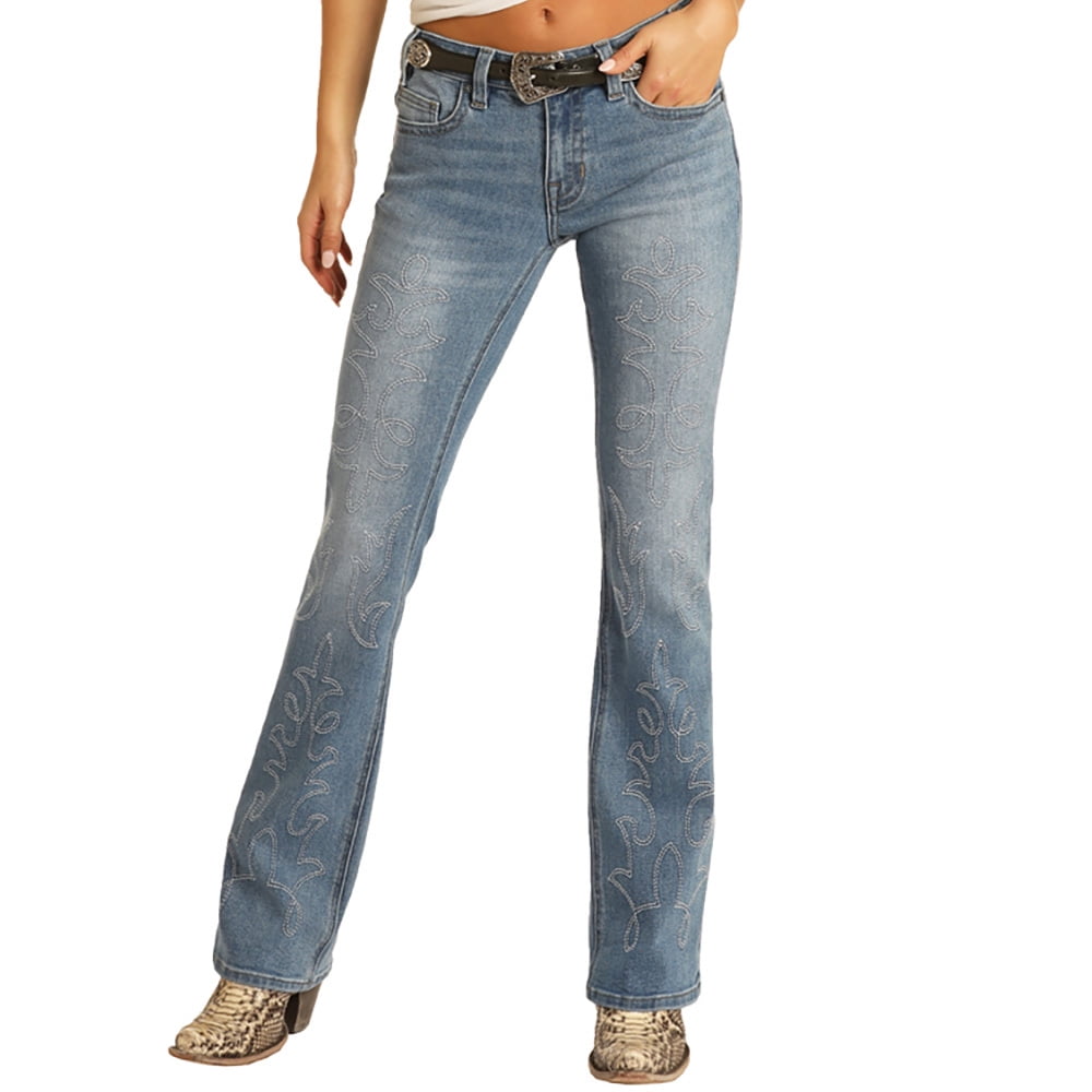 Rock N Roll Cowgirl Womens Mid Rise 