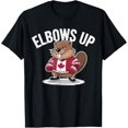 thumbnail image 1 of Elbows Up Hockey Beaver Canadian Proud North Strong and Free Camiseta, 1 of 2