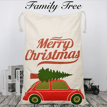 Extra Large Cotton Canvas Drawstring Santa Sack | 28" x 20"