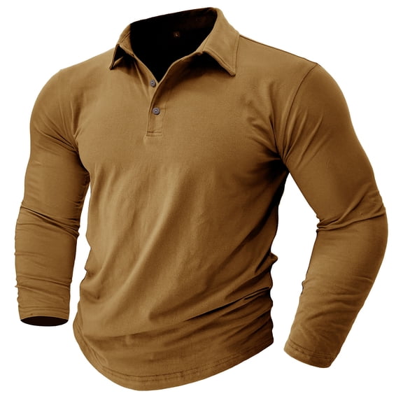yillto Men's Cotton Shirts V Neck Long Sleeve Lightweight Quick Dry Workout Athletic Comfy T-Shirts