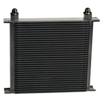 Derale 53488 Stack Plate Cooler, 34 Row, -8AN, 90 Degree Swivel