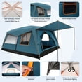 thumbnail image 4 of HOTEEL 10 Person Camping Tent Family Tents, Instant Cabin Tents, Family Cabin Multi Room Pop Up Tents Car Camping for Parties, Music Festival Tent, Big, Easy Up, Included Storage Pockets, Blue, 4 of 9