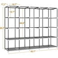 83 Inch Wide Portable Closet Wardrobe, Clothes Storage Rack Organizer