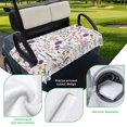 thumbnail image 5 of Golf Cart Seat Covers for 2 Seater,Purple Spring Floral Microfiber Cart Seat Towel Blanket,Vintage Botanical Colorful Elegant Absorbent NonSlip Bench Seats Protector for Golf Course 51"x31", 5 of 9