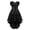 Black, variant on Steampunk Zip Tight Lace Bustiers Corset with Skirt Carnival Set for women Red XXS