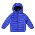 thumbnail image 2 of NAISIBABY Boys Girls Puffer Jacket, Windproof Hooded Zip Up Lightweight Kids Winter Thermal Quilted Coat Blue 12T, 2 of 3