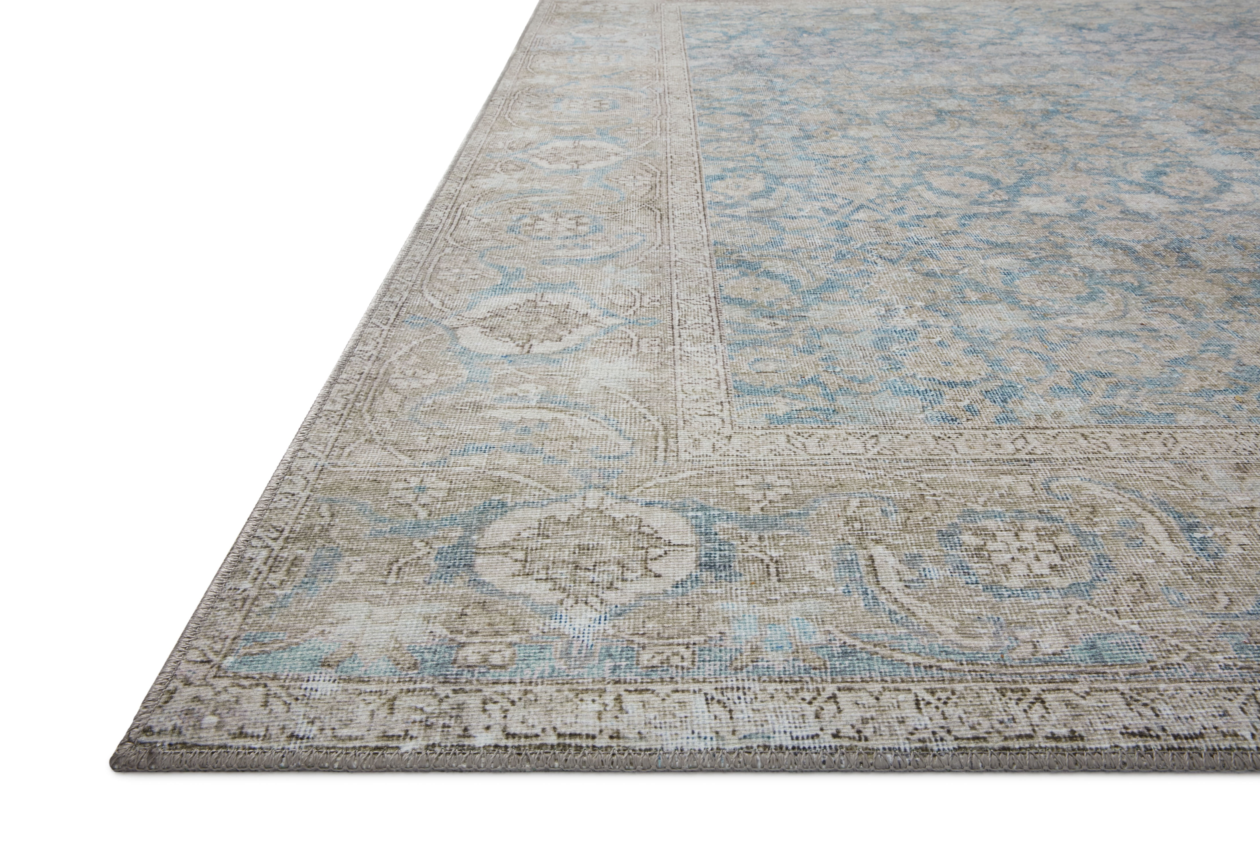Loloi Wynter WYN-10 Ocean / Silver Oriental Area Rug 7'-6" x 9'-6"