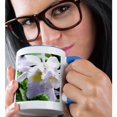thumbnail image 2 of 3dRose, A soft beautiful lavender colored orchid flower, 11oz Two-Tone Blue Mug, 2 of 7
