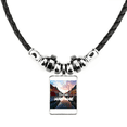 thumbnail image 1 of hermosa ciudad, dinamarca. collar a mano colgante de cuerda de cuero Unbranded M, 1 of 3