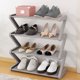 thumbnail image 5 of Rack de zapatos de 4 capas en forma de Z gris, ensamblaje fácil, solución de almacenamiento para el dormitorio, 5 of 6