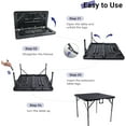 thumbnail image 4 of 34" Square Folding Card Table, Fold-in-Half Utility Dining Portable Table Heavy Duty HDPE Plastic Foldable with Carrying Handle Indoor Outdoor for Picnic, Camping, Party, Black, 4 of 6